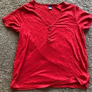 Got these shirts from old navy one is red the other blue .